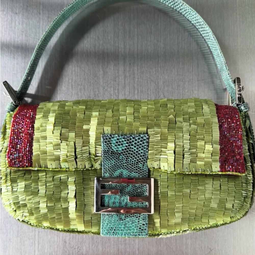 Fendi beaded Green Shoulder purse ISO LOOKING FOR